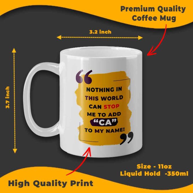 Best Gifts for CA Students | Motivational Coffee Mug Gift with Quotes for CA Students | Best Birthday Gift for CA Aspirants