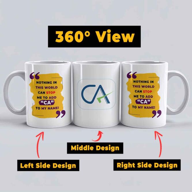 Best Gifts for CA Students | Motivational Coffee Mug Gift with Quotes for CA Students | Best Birthday Gift for CA Aspirants