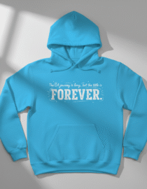 Motivational CA Hoodie Baby Blue