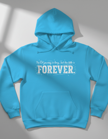 Motivational CA Hoodie Baby Blue